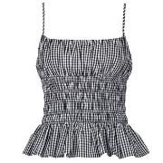 Blouse MICHAEL Michael Kors GINGHAM SMOCK TOP