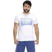 T-shirt Korte Mouw Leone 1947 Man Short Sleeves Indigo