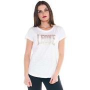 T-shirt Korte Mouw Leone 1947 Woman Short Sleeves Gold Silver