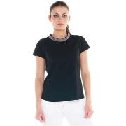 T-shirt Korte Mouw Leone 1947 Woman Short Sleeves Crystal