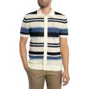 Polo Shirt Korte Mouw Gant Polo shirt met strepen en textuur