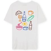 T-shirt Korte Mouw Imago T-Shirt Foodies - White