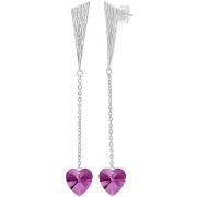 Boucles oreilles Sc Crystal BS3064-ARGENT-FUSH