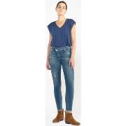 Jeans Le Temps des Cerises Power skinny taille haute 7/8ème jeans dest...