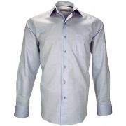 Chemise Emporio Balzani chemise tissu armure cosenza bleu