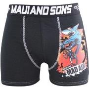 Boxers Maui And Sons Boxer Homme Coton MAD AIR Noir Blanc