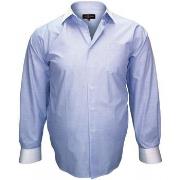 Chemise Doublissimo chemise a col blanc business bleu