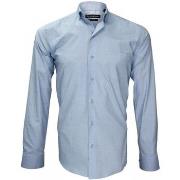 Chemise Emporio Balzani chemise tissu pinpoint prestige bleu