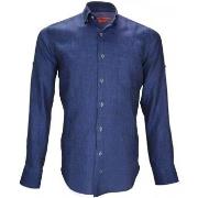 Chemise Andrew Mc Allister chemise en lin gao bleu