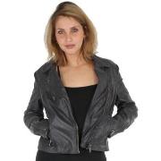 Blouson Rino&amp;pelle Veste en cuir Rino et Pelle ref_42299 Anthracit...