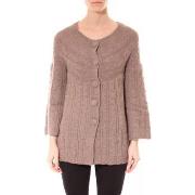 Gilet De Fil En Aiguille Gilet MaElla Taupe AN 141