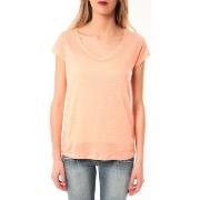 T-shirt Little Marcel T-Shirt Talin E15FTSS0116 Corail Pastel