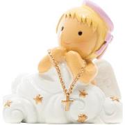 Statuettes et figurines Enesco Statuette ange-gardien rose 6 cm