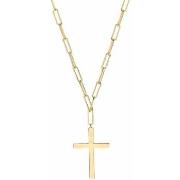 Collier Orusbijoux Collier Chaine Argent Doré Croix Marie