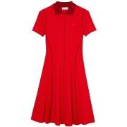 Robe Lacoste Robe Polo Ref 56067 3ML Rouge