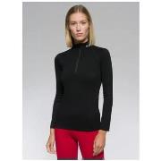 T-shirt Rewoolution T-shirt LS Half Zip Femme - Noir