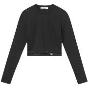 T-shirt Calvin Klein Jeans T Shirt Manches Longues Ref 55759 Noir