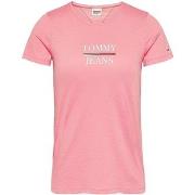 T-shirt Tommy Jeans T-shirt femmes ref 53404 TIF Rose