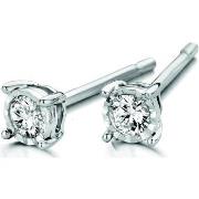 Boucles oreilles Brillaxis Boucles d'oreilles clous diamants or blanc ...