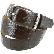 Ceinture Emporio Balzani ceinture cuir croco marron