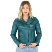 Blouson Giorgio Blouson en cuir LOVELY ref 48864 Emeraude