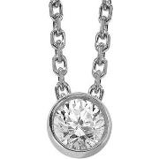 Collier Brillaxis Collier diamant serti clos 0.08ct or gris