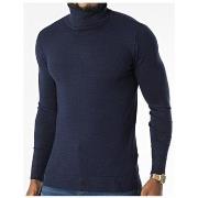 Pull Uniplay Pull col roulé homme CT003 bleu