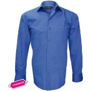 Chemise Emporio Balzani chemise premium classique- fil a fil bleu