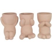 Vases, caches pots d'intérieur Jolipa Set de 3 cache-pots Marcel beige