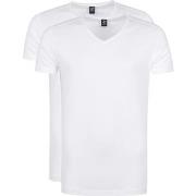 T-shirt Suitable Vitasu T-Shirt Col En V Blanc 2-Pack