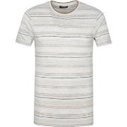 T-shirt Dstrezzed T-shirt Rayures Gris Clair