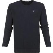 Sweat-shirt Knowledge Cotton Apparel Pull Field Bleu Foncé