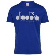 Debardeur Diadora Tee shirt homme bleu à bande 502175279