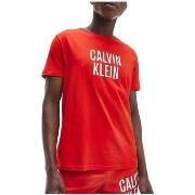 T-shirt Calvin Klein Jeans T-shirt ras du cou dcontract rouge