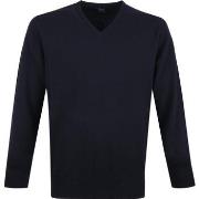 Sweat-shirt William Lockie Col-V Agneline Marine