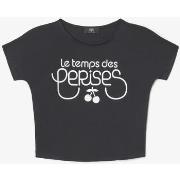 T-shirt enfant Le Temps des Cerises T-shirt musgi noir imprimé