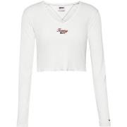 T-shirt Tommy Jeans T Shirt Court Ref 57385 YBR Blanc