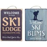 Statuettes et figurines Signes Grimalt Plaque Murale Ski Set 2 U