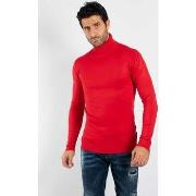 Pull Hollyghost Pull fin col roulé YY02 - Rouge