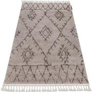 Tapis Rugsx Tapis BERBER FEZ G0535 beige et marron 80x150 cm