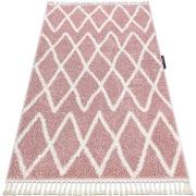 Tapis Rugsx Tapis BERBER BENI rose Franges berbère marocain 160x220 cm