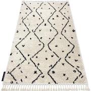 Tapis Rugsx Tapis BERBER TETUAN B751 zigzag crème Franges 120x170 cm