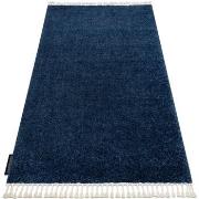 Tapis Rugsx Tapis BERBER 9000 bleu foncé Franges berbère 140x190 cm