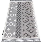 Tapis Rugsx Tapis MAROC P659 Aztèque Ethnique gris Franges 180x270 cm