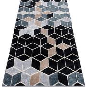 Tapis Rugsx Tapis POLI 9139A Cube 3D noir / 140x190 cm