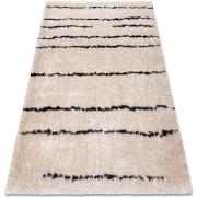 Tapis Rugsx Tapis FLUFFY 2371 shaggy Rayures - crème 80x150 cm