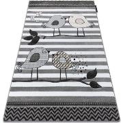 Tapis Rugsx Tapis PETIT BIRDS PETITS OISEAUX gris 120x170 cm