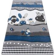 Tapis Rugsx Tapis PETIT FARM FERME ANIMAUX bleu 140x190 cm