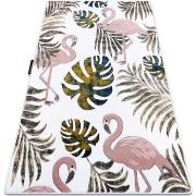 Tapis Rugsx Tapis PETIT GARDEN FLAMINGOS FEUILLES DE MONSTERA 200x290 ...