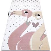 Tapis Rugsx Tapis PETIT FLAMINGOS CŒURS crème 80x150 cm